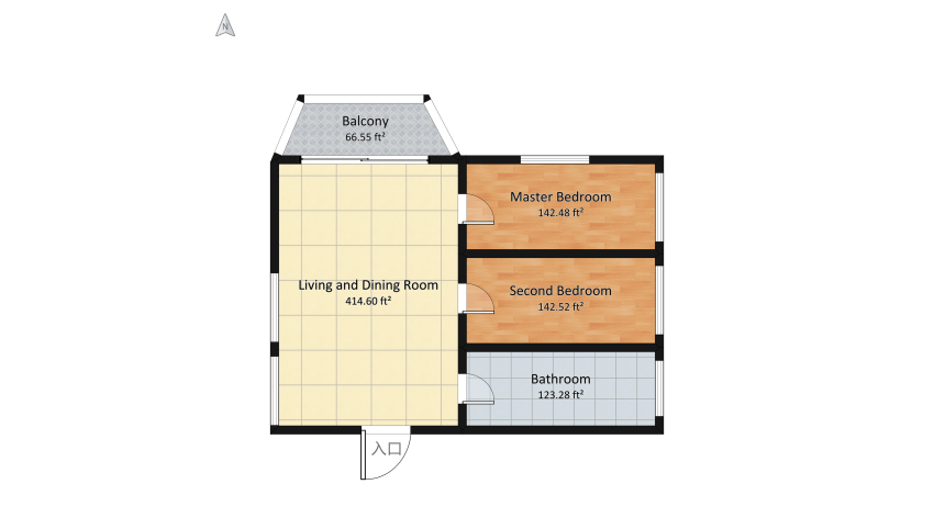 apartamento comteporanio floor plan 92.93