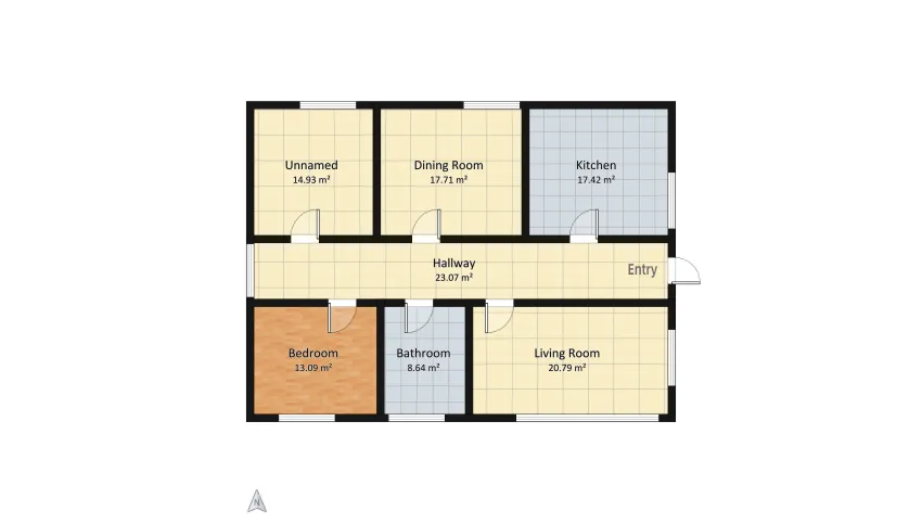 Wooden house floor plan 115.66