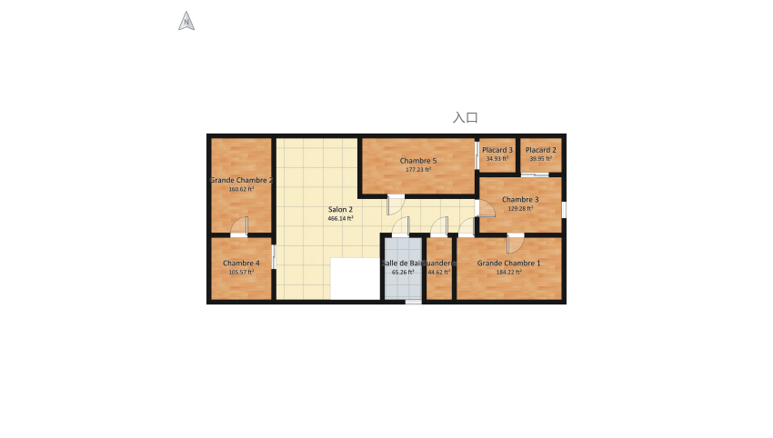 French Maison floor plan 1556.69