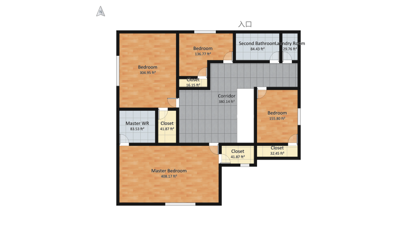 2 story house floor plan 373.63
