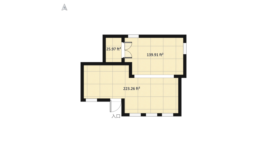 Model Bedroom Room floor plan 41.61