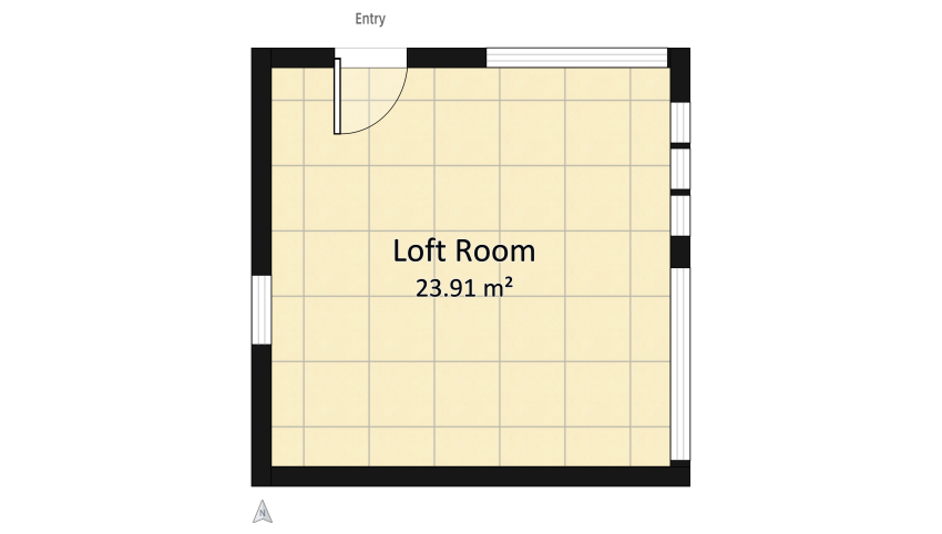 Rylan's Loft Style Room floor plan 23.92