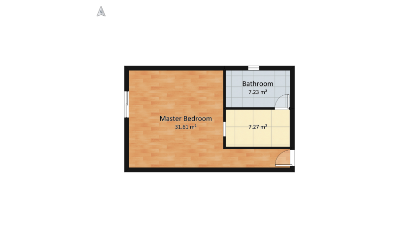 Simple Boho master bedroom floor plan 51.11