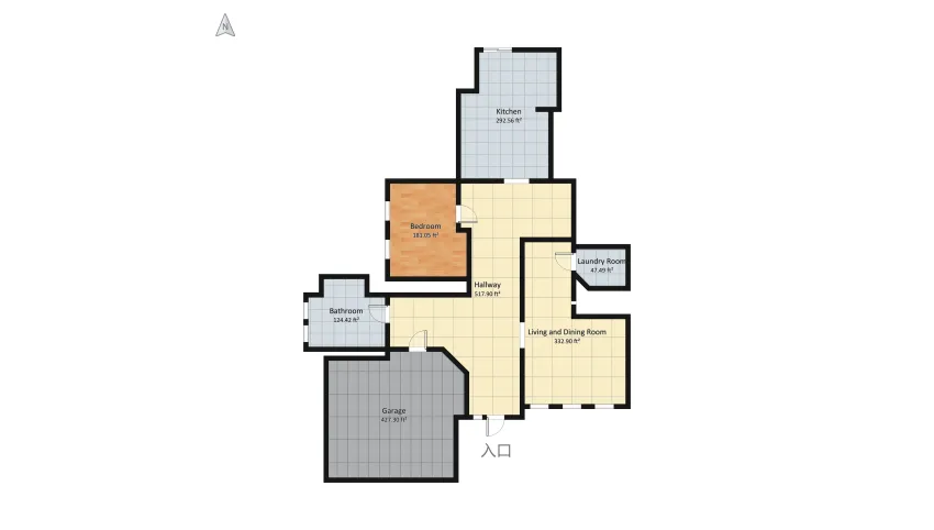 Single Bedroom House floor plan 198.05