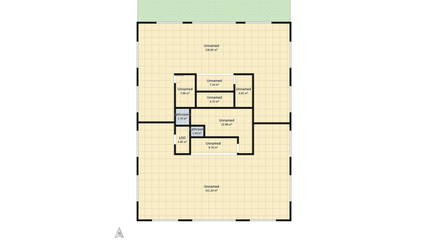 Artist's loft floor plan 886.04