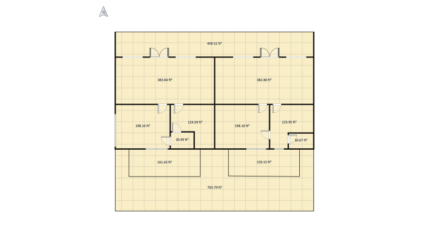 Duplex of 1 Bed/1 Bath floor plan 279.95