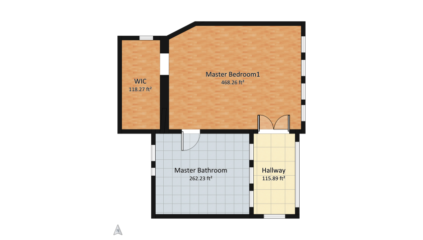 Master Suite floor plan 89.62