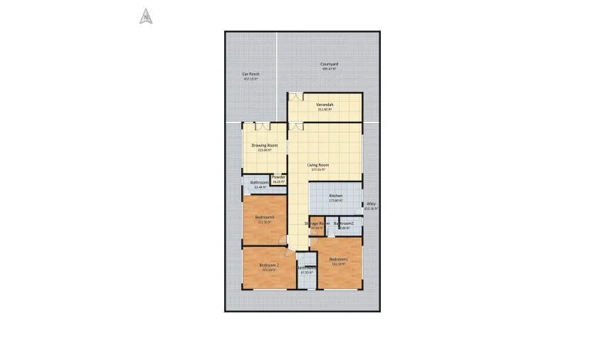 Copy of F17 Housing Plan v3 (Three Bed) DD v2 floor plan 411.67