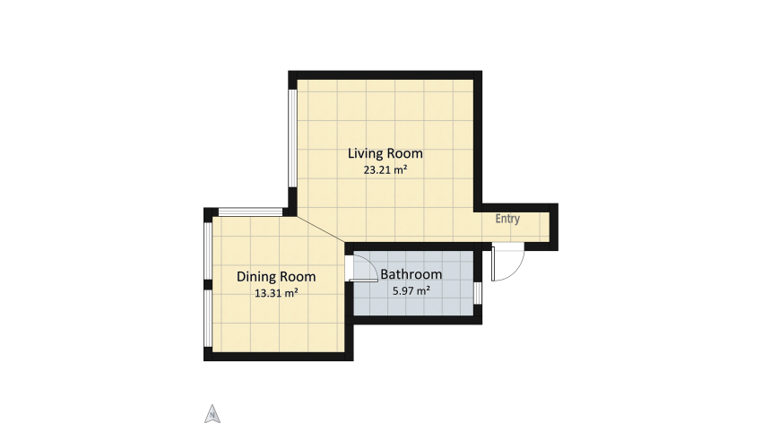 16-Modern Apartment Empt Room floor plan 42.49