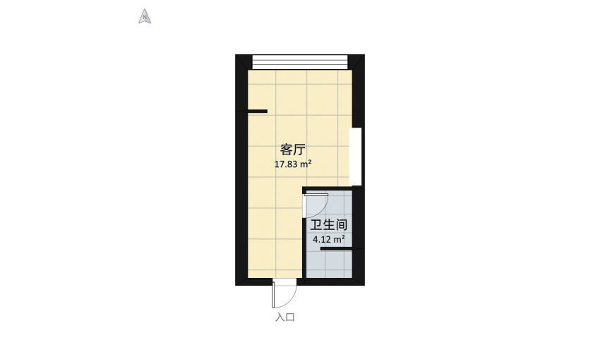 Vilnius Studio floor plan 26.74