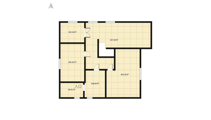 Orange floor plan 317.68