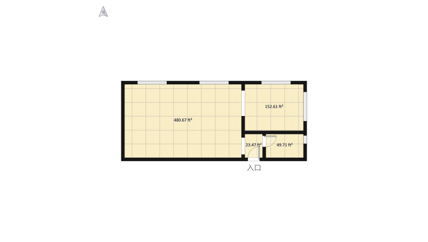 Eclectic Apartment floor plan 72.76