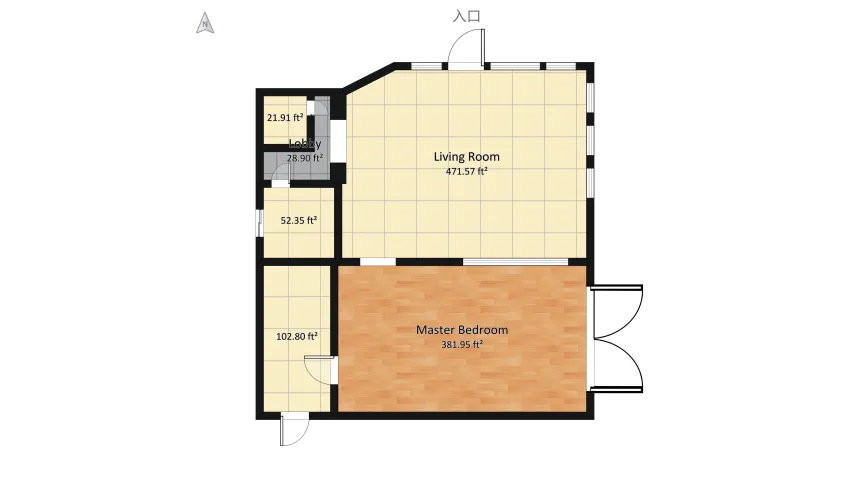 Copy of Room 2- Bold Colors and Geometry floor plan 110.11