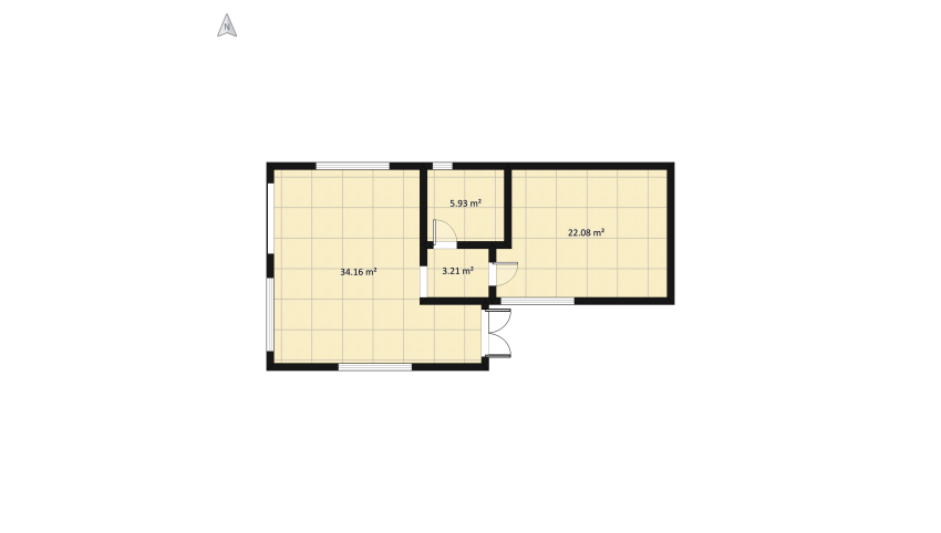 Tiny Apartment floor plan 73.15