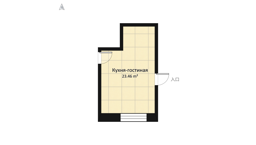 4 вариант Кухня-гостиная АВГУСТ 1 floor plan 26.92