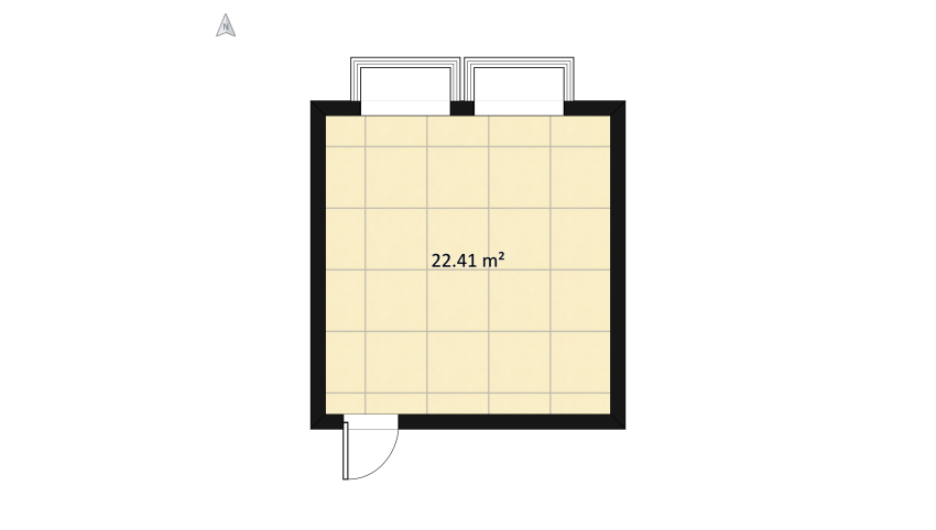 First Bedroom floor plan 24.74