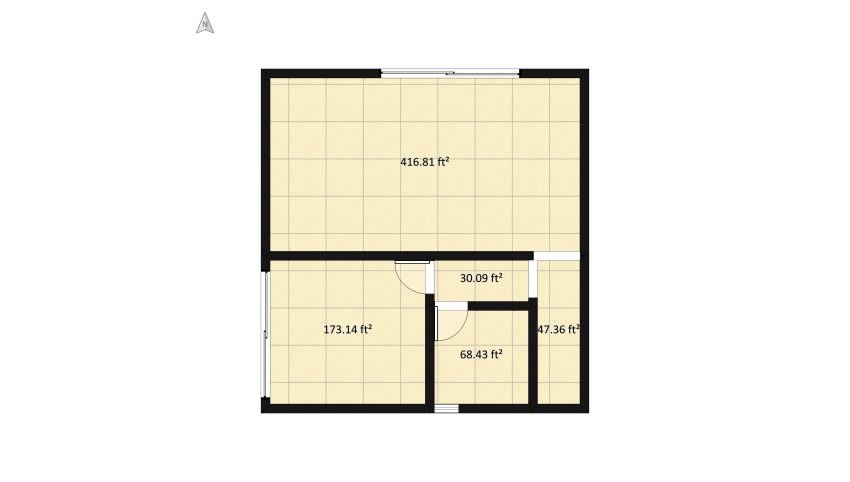 Modern floor plan 76.98