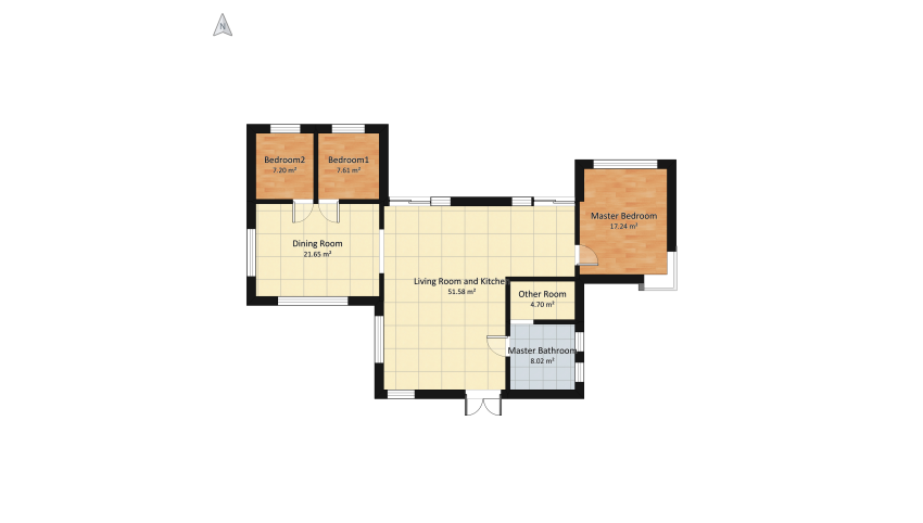 Climate modern villa floor plan 135.53
