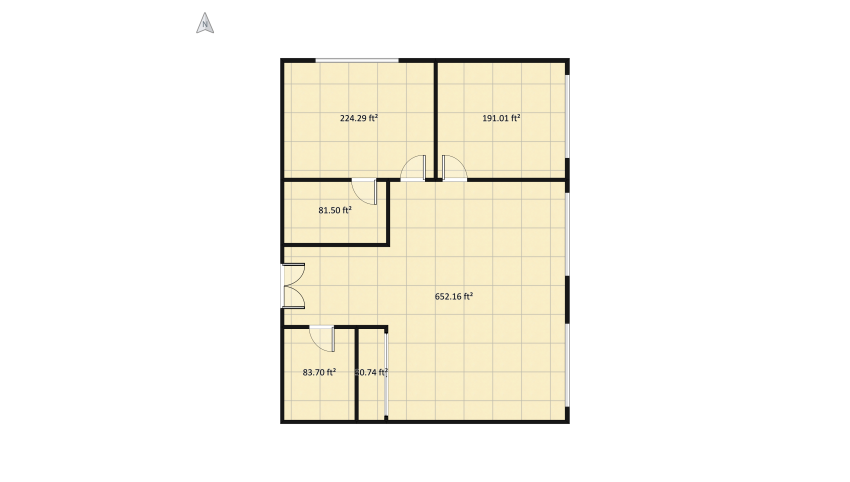 Deluxe Unit 2 Bedroom, 2 Bathroom floor plan 124.24