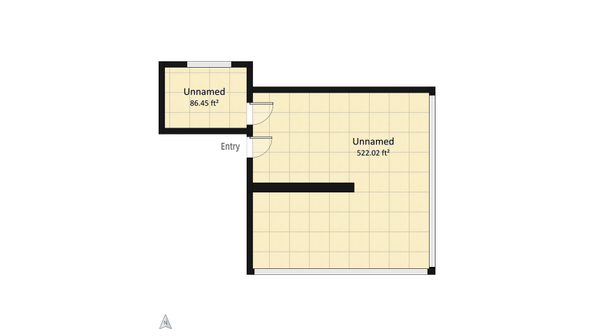 Bachelor Modern and Cozy floor plan 56.53