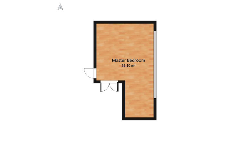 Art Deco Master Bedroom floor plan 36.34