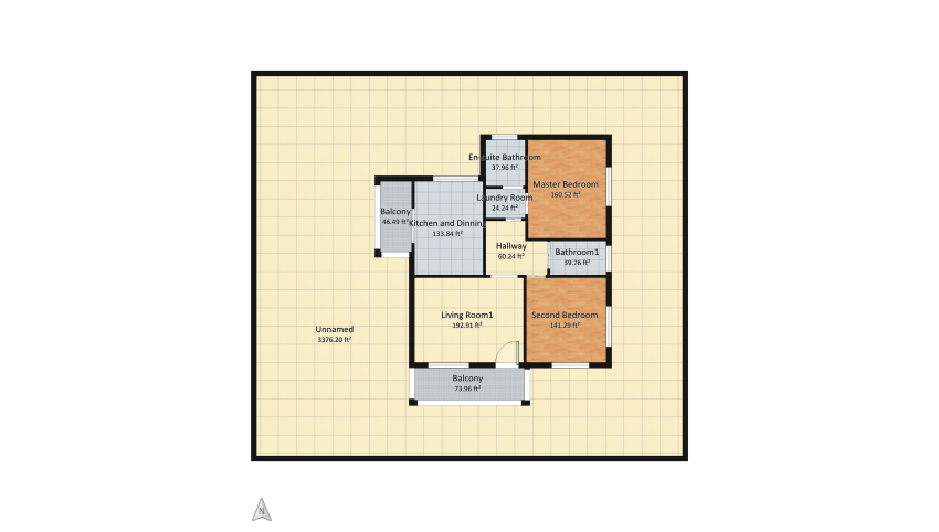 Black and Gold floor plan 398.32