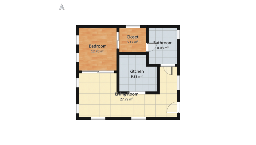 Single Lady Apartment floor plan 73.25