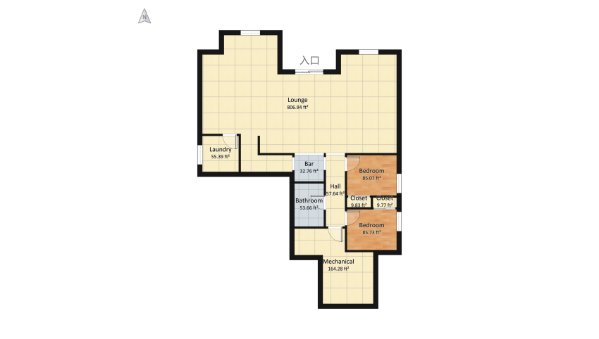 Meadowridge Basement floor plan 140.8