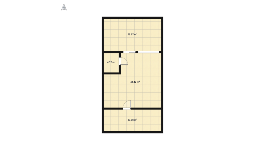 studio apartement floor plan 206.71