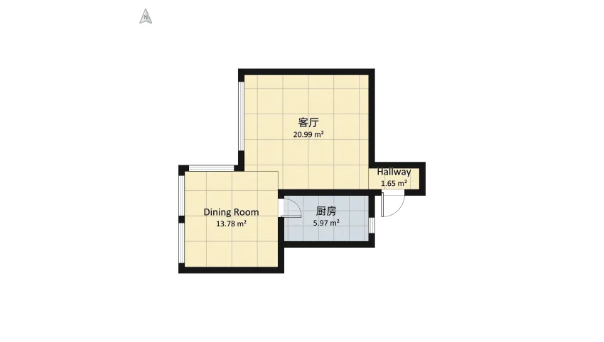 A little city apartment floor plan 47.76