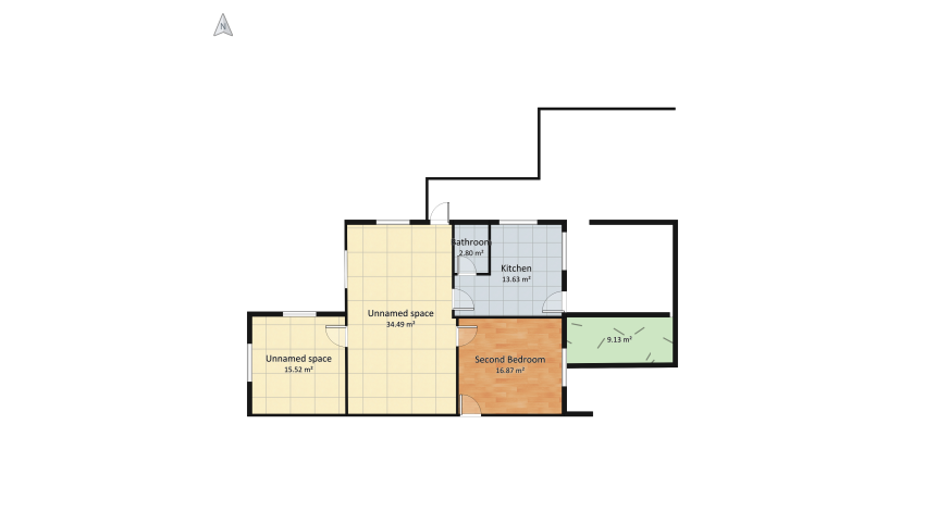 Bedroom floor plan 97.74