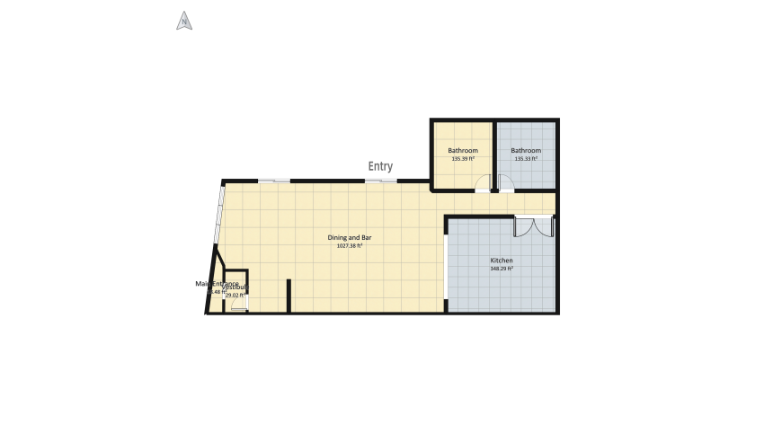 Moody Restaurant Design Concept floor plan 170.75
