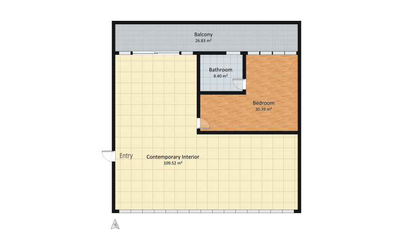 Contemporary Interior floor plan 175.16