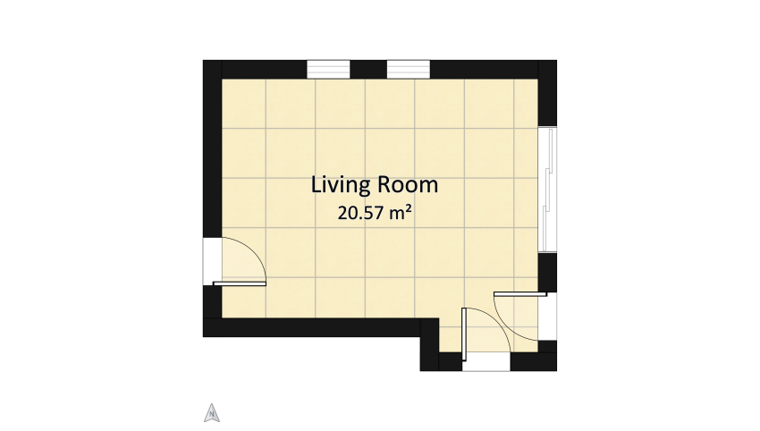 Industrial living room design floor plan 20.57