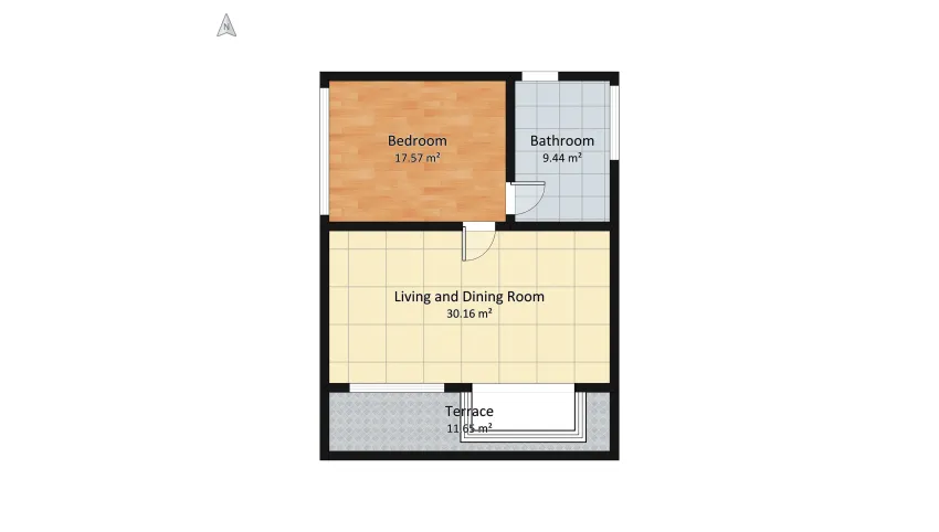 Alexander Apartment floor plan 77.51
