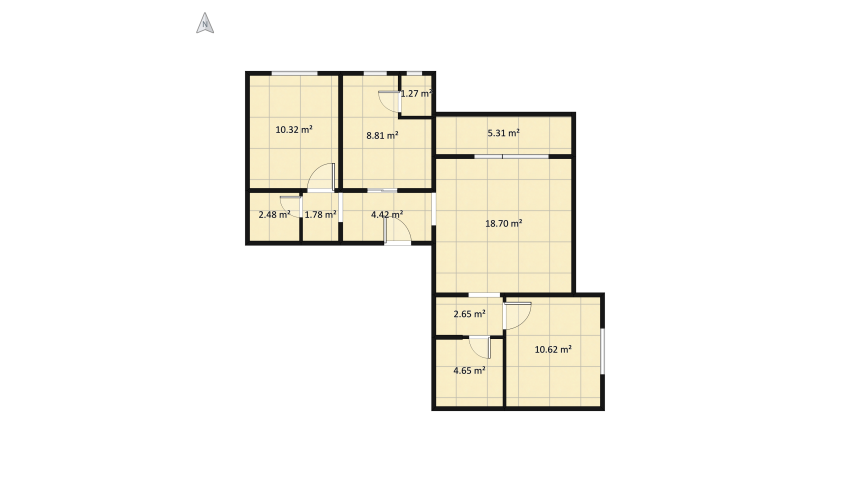 78 Sqm floor plan 78.4