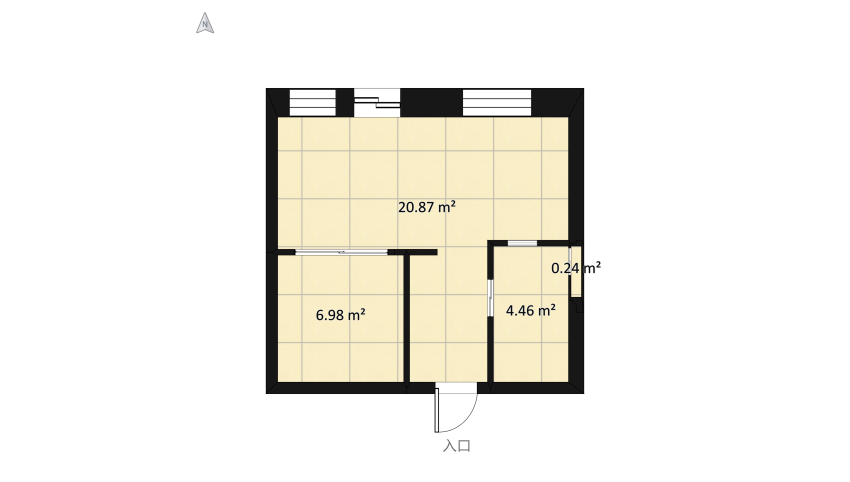 #apartment 37 м floor plan 37.96