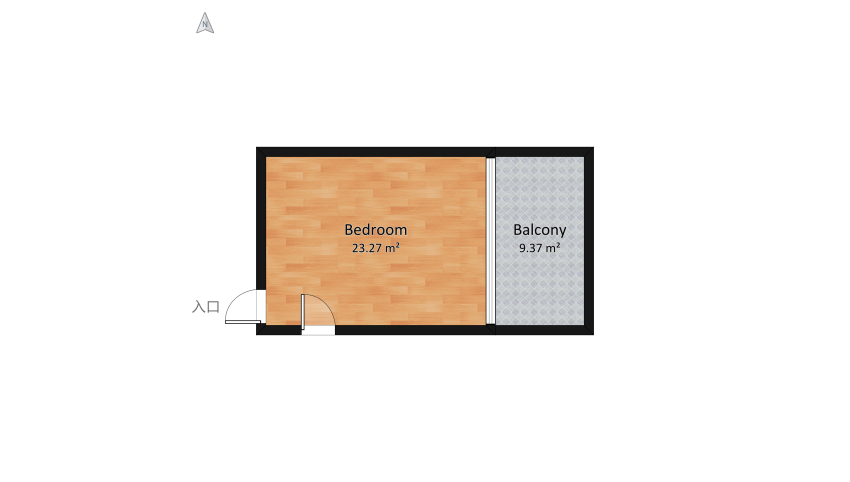 apartament bedroom floor plan 36.65