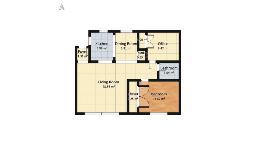 Apartment floor plan 80.94