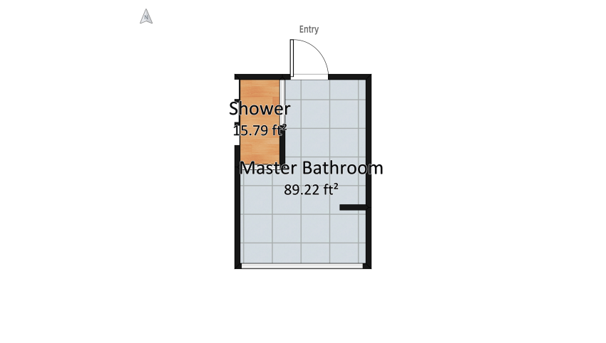Sustainable & Biophilic Bathroom floor plan 10.87