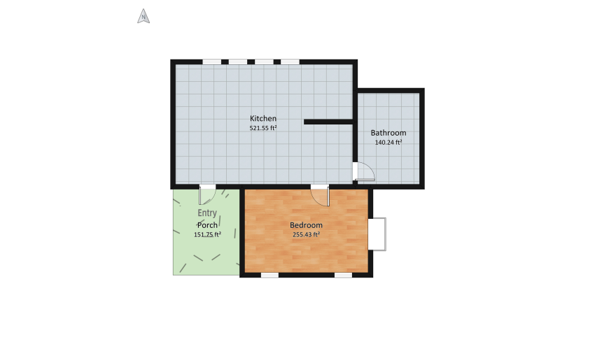 Small apartment house floor plan 107.62