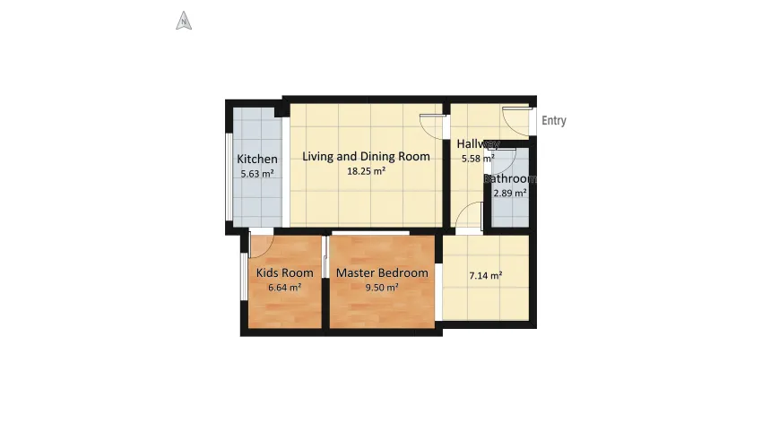 Copy of Valina Family flat floor plan 65.75
