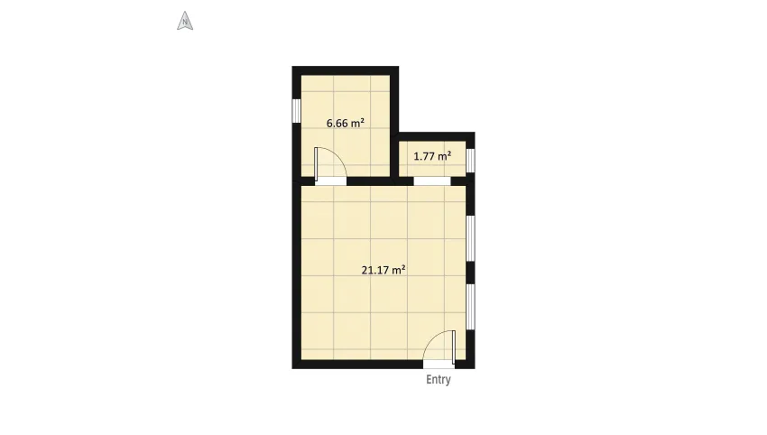Vintage Bedroom floor plan 33.9