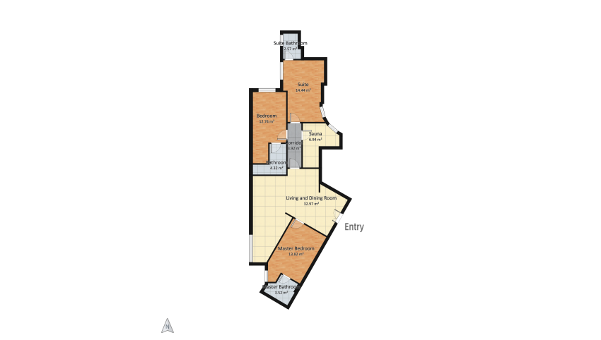 Massimo B&B floor plan 95.27