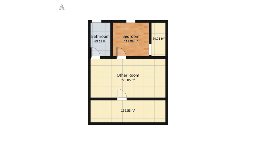 Apartamento Simples, para 1 casal. floor plan 69.64