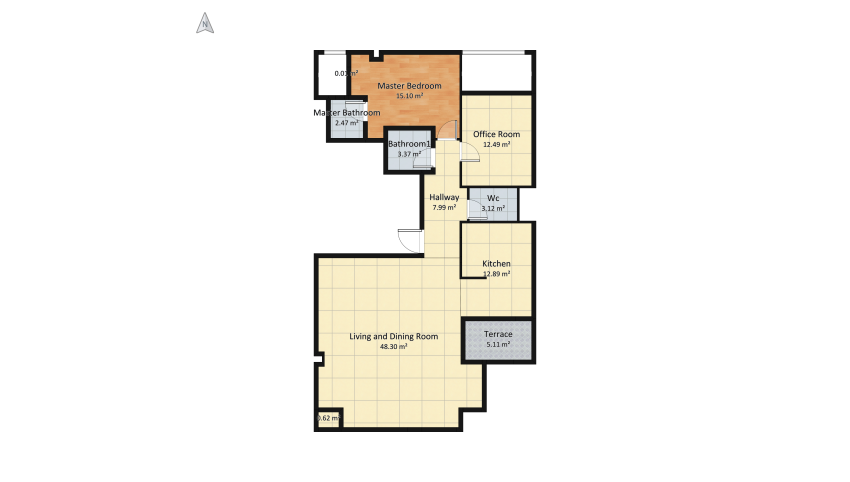 Home office for an Architect floor plan 130.88