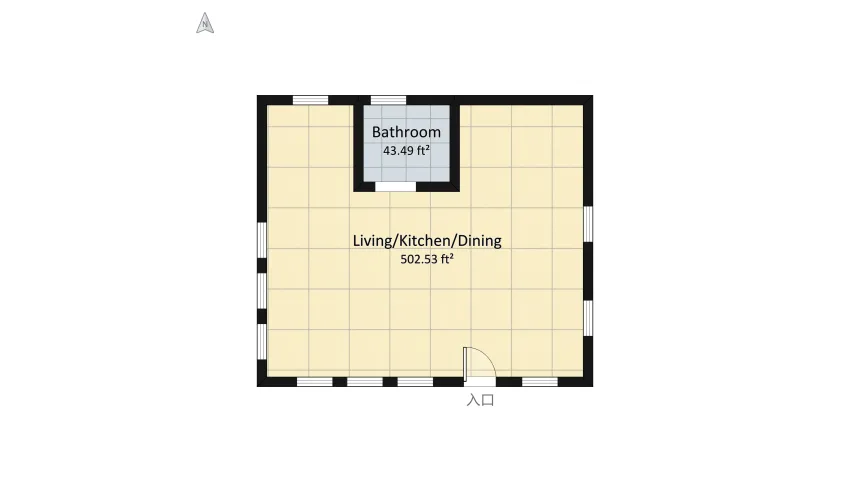 Bachelor's Apartment floor plan 107.01
