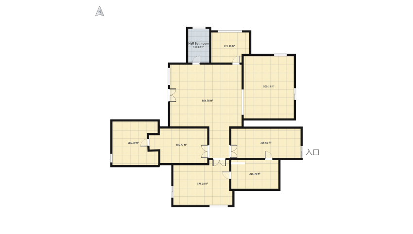 Modern 3 bed floor plan 312.4