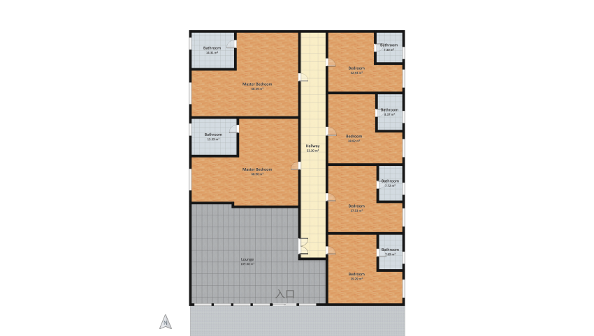 Bohemian Guest House floor plan 781.27