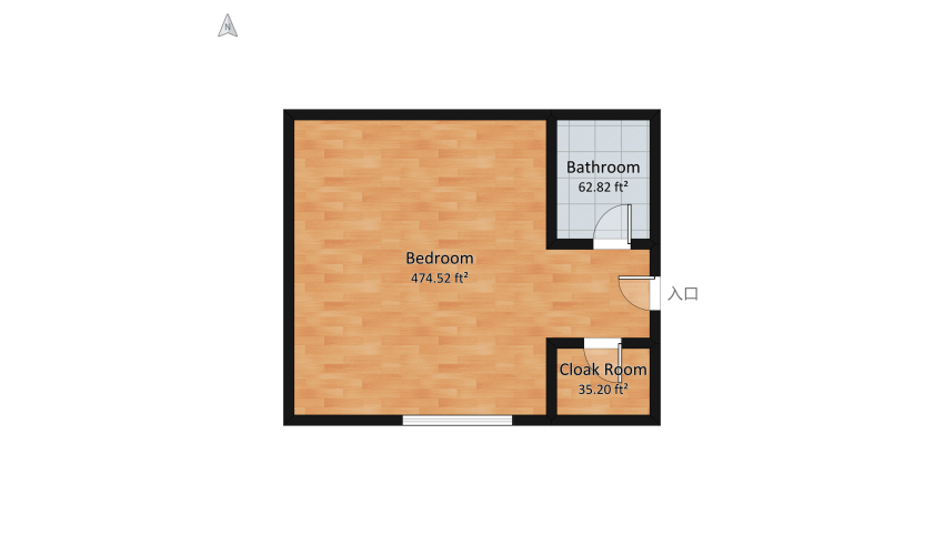 Hotel Room floor plan 59